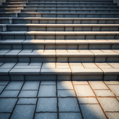 Nowoczesne schody z kostki brukowej