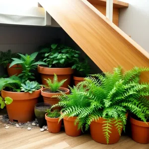 Ogród pod schodami w domu