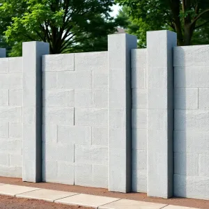 Ogrodzenie z bloczków betonowych FUNDAMENTOWYCH
