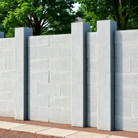 Ogrodzenie z bloczków betonowych FUNDAMENTOWYCH