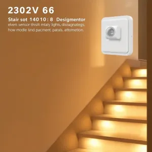 Oświetlenie schodowe 230V do puszki Fi 60mm z czujnikiem ruchu