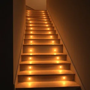 Oświetlenie schodowe z czujnikiem ruchu i zmierzchu schemat