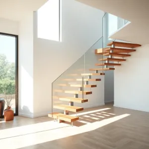 Otwarte schody w salonie