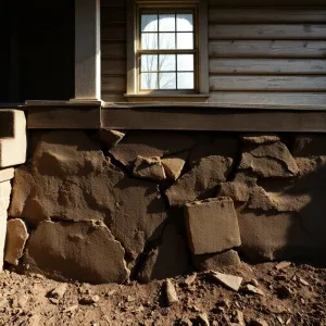 Pęknięty Fundament W Starym Domu