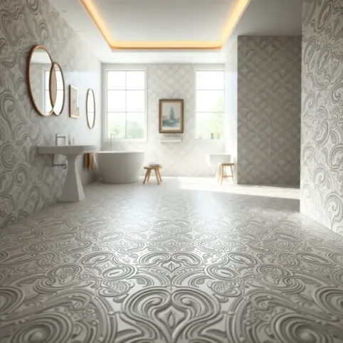 Płytki 3D do łazienki na podłogę