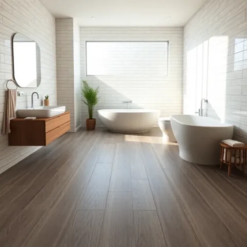 Płytki winylowe do łazienki na podłogę