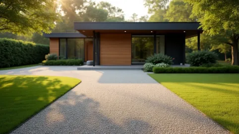 podjazd do domu z kruszywa