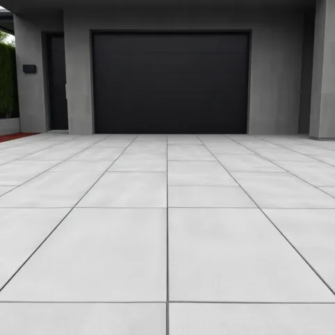 Podjazd do garażu z płyt betonowych