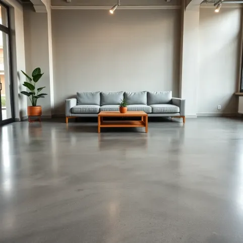 Podłoga betonowa w salonie