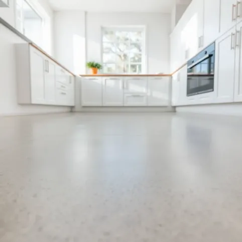 Podłoga do białej kuchni