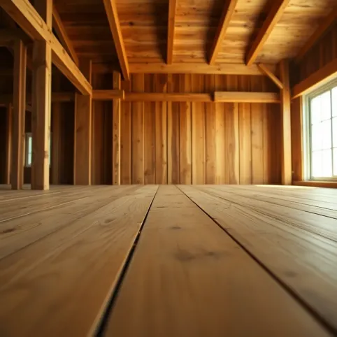 Podłoga na legarach na stropie drewnianym