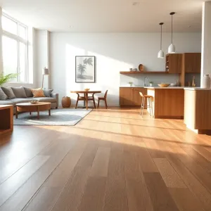 Podłoga salon z kuchnią