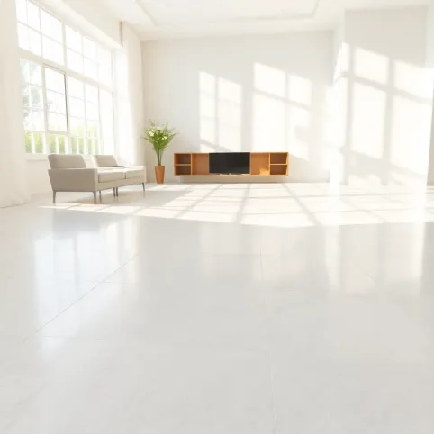 podłoga z kafli w salonie