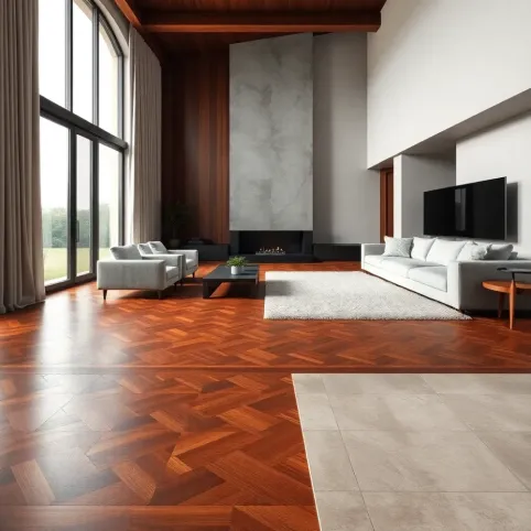 Podłogi w salonie aranżacje