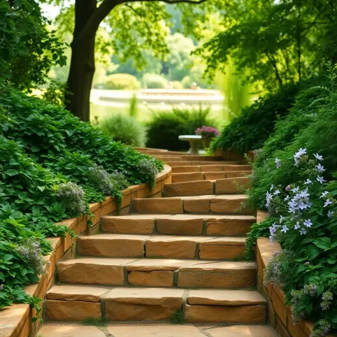 Pomysł na schody w ogrodzie