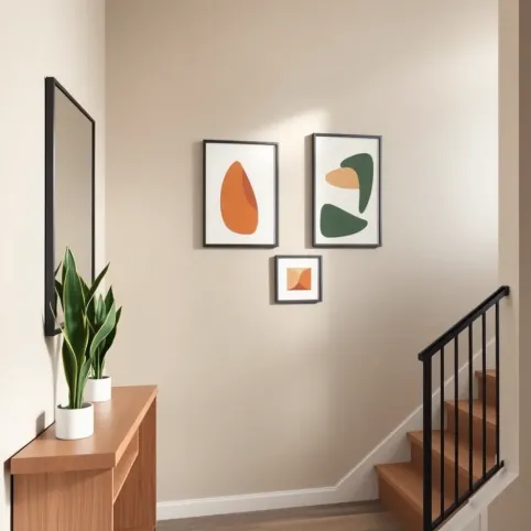 Pomysł na ścianę przy schodach