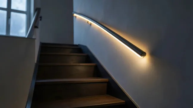 poręcz ścienna z oświetleniem led