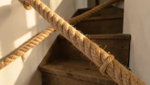 Poręcz z liny jutowej