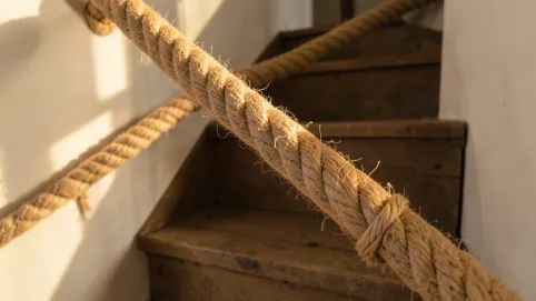 Poręcz z liny jutowej