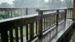 Poręcze drewniane na zewnątrz