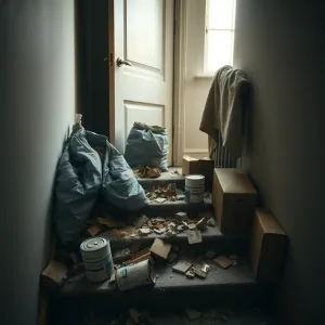 Remont mieszkania a bałagan na klatce schodowej