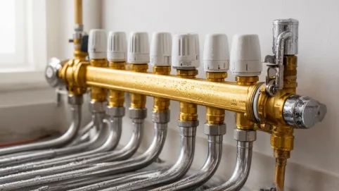 Rozdzielacz do podłogówki z elektrozaworami