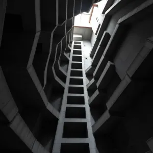 Rzut klatki schodowej w bloku