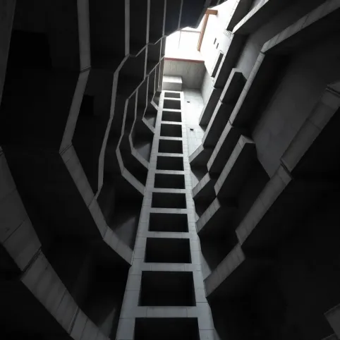 Rzut klatki schodowej w bloku