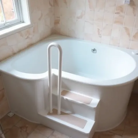 Schodki do wanny z poręczą