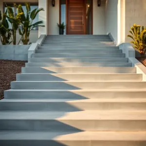 Schody do domu zewnętrzne betonowe