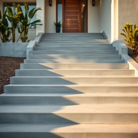 Schody do domu zewnętrzne betonowe