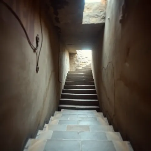 Schody do piwniczki betonowej