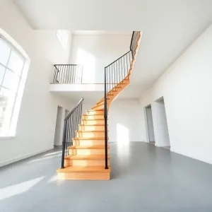 Schody na antresolę w salonie