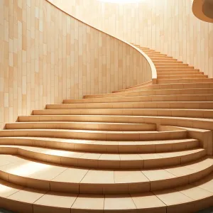 Schody półokrągłe z płytek