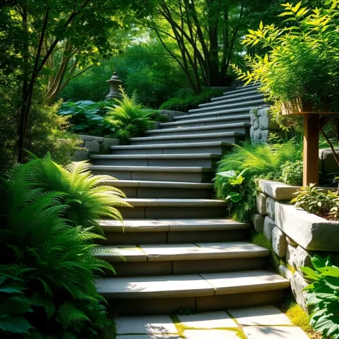 Schody w ogrodzie inspiracje