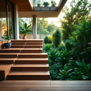 Schody z balkonu do ogrodu