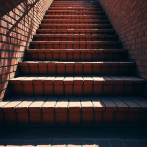 Schody z cegły klinkierowej