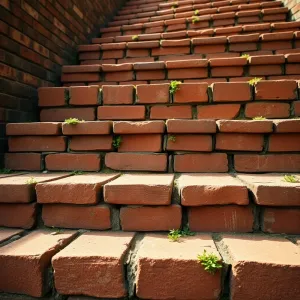 Schody z cegły rozbiórkowej