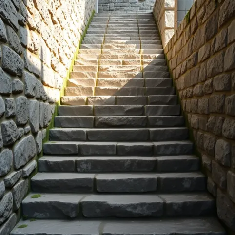 Schody z kamienia zewnętrzne