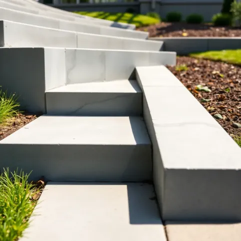 Schody z obrzeży i kostki