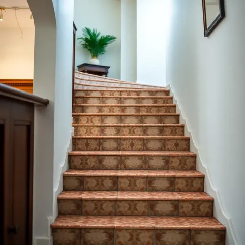 Schody z płytek w domu