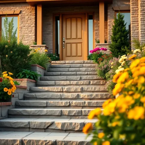 Schody zewnętrzne do domu jednorodzinnego
