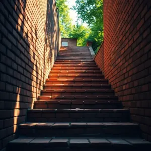 Schody zewnętrzne z cegły