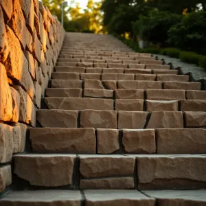 Schody zewnętrzne z kamienia łupanego