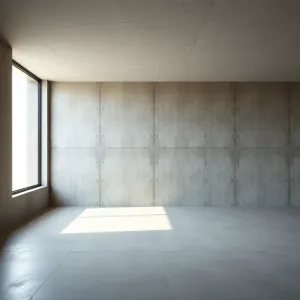 Ściany betonowe w salonie