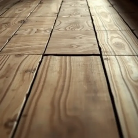 Skrzypiącą podłoga drewniana na legarach