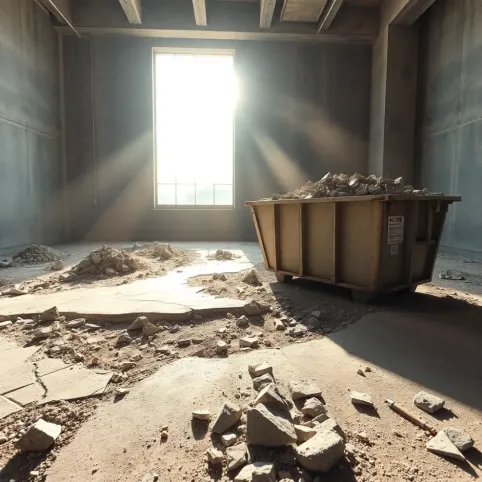 Skucie posadzki 35M2 i wywiezienie do kontenera