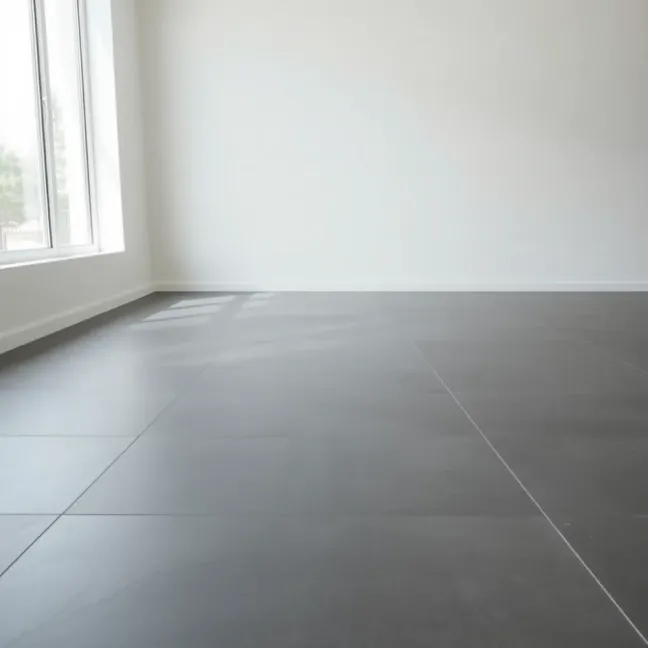 Szarą podłoga w salonie