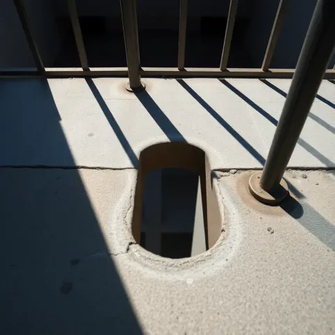 Szpara między balustradą a balkonem