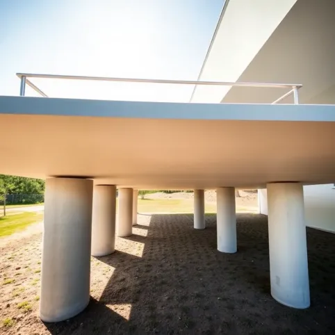 Taras betonowy na słupach